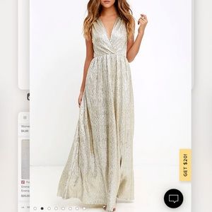Gold Formal “All that Shimmers” LuLu’s Dress